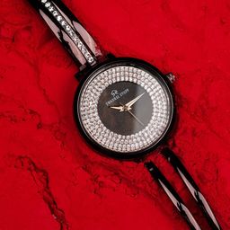 SWADESI STUFF Women Embellished Stainless Steel Straps Analogue Watch SF0538 BROWN-image-9