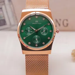 SWADESI STUFF Women Stainless Steel Bracelet Style Straps Analogue Watch SF0526-image-26