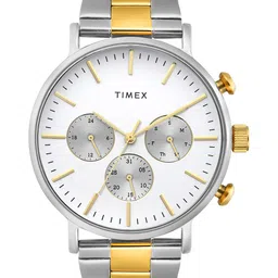 Timex Brass Dial Stainless Steel Bracelet Style Straps Analogue Watch-79