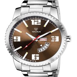 Walrus Men Brass Stainless Steel Bracelet Style Straps Analogue Watch WWTM-INVC-IV-090707-62