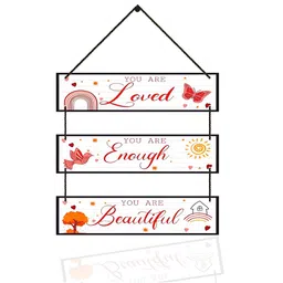 Home Delight White & Red You are Loved Printed Wall Hanging-image-74