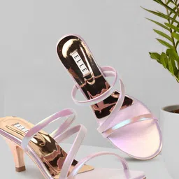 ELLE Strappy Open Toe Kitten Heels-image-14