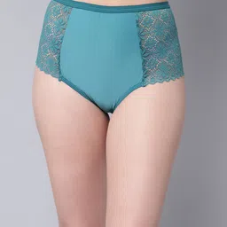 EROTISSCH Women Green Solid Lace Hipster Briefs-image-41
