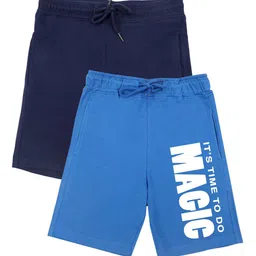 Harry Potter by Wear Your Mind Boys Navy Blue Printed Harry Potter Shorts Pack Of 2-image-24