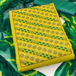 KALINI Ethnic Motifs Embroidered Sequinned Unstitched Dress Material-image-95