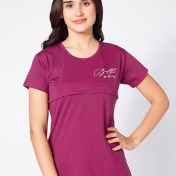 beebelle Round Neck Maternity T-shirt-image-49