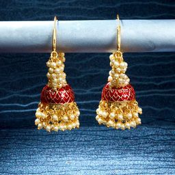 Sukkhi Gold-Plated Contemporary Jhumkas Earrings-image-13