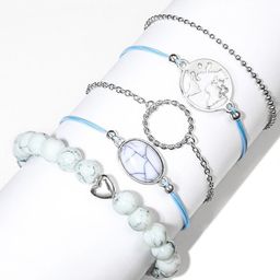 Scintillare By Sukkhi Women Set Of 5 Silver-Plated Link Bracelets-image-16