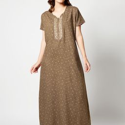 Zeyo Floral Printed Maxi Nightdress-picture-57