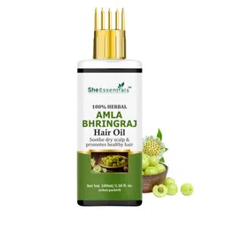 She Essentials 100% Herbal Amla Bhringraj Hair Oil - 100ml-48