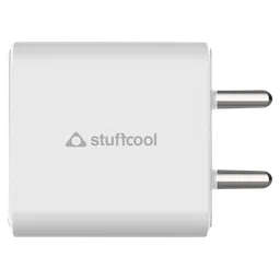 Stuffcool Flow 25W Type A & Type C 2-Port Fast Charger (Adapter Only, BIS Approved, White) image 3