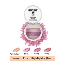 BeautyRelay London Face 2 Face Treasure Trove Highlighter With 4 Shades-57