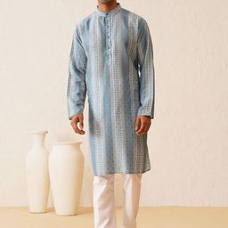 SOJANYA Printed Mandarin Collar Regular Kurta with Churidar-54