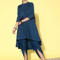 Kvsfab Floral Printed Kurta With Dhoti Pants-54