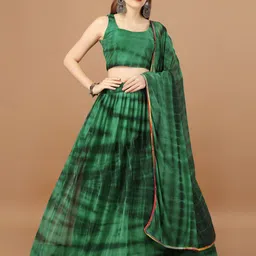 Bhavyam Printed Semi-Stitched Lehenga & Unstitched Blouse With Dupatta-picture-20