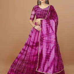 Bhavyam Printed Semi-Stitched Lehenga & Unstitched Blouse With Dupatta-picture-33
