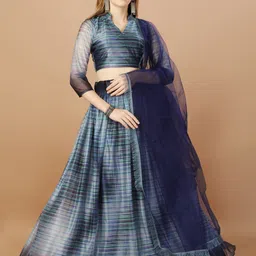 Bhavyam Printed Semi-Stitched Lehenga & Unstitched Blouse With Dupatta-picture-9