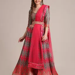 KALINI Semi-Stitched Lehenga & Unstitched Blouse With Dupatta-picture-12