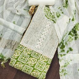 KALINI Ethnic Motifs Embroidered Sequinned Unstitched Dress Material-image-80