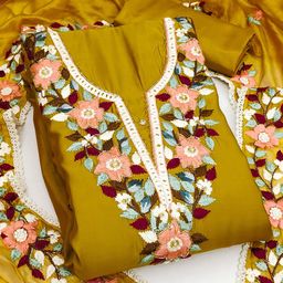 Ishin Embroidered Unstitched Dress Material-image-6