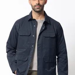 RARE RABBIT Men Feliu Tailored Fit Spread Collar Jacket-13