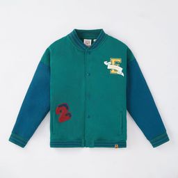 Ed-a-Mamma Boys Green Bomber with Embroidered Jacket-image-5