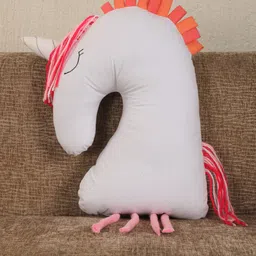 My Gift Booth White & Pink Unicorn Cushion With Filler-picture-29