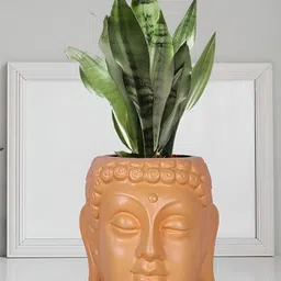 LASAKI Orange Textured Ceramic Planter Holder-picture-4