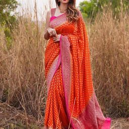 KALINI Ethnic Motif Woven Design Zari Banarasi Saree-picture-54
