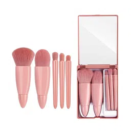 KAZARMAA Set Of 5 Makeup Brushes With Mirror-1