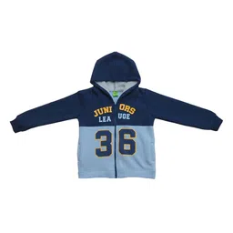 Clothe Funn Boys Typographic Printed Fleece Bomber Jacket-image-19