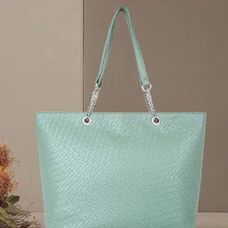 OsaiZ Textured Shopper Tote Bag With Quilted-25