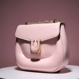 HAUTE SAUCE by Campus Sutra Structured Sling Bag with Buckle Detail-image-64