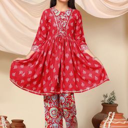 FASHION DREAM Girls Floral Printed Regular Kurta with Salwar-picture-19