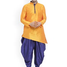 Sydney Heights Mandarin Collar Long Sleeves Asymmetric Hem Kurta with Salwar-image-80