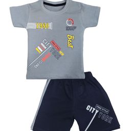 BAESD Infants Printed Pure Cotton T-shirt with Shorts-44