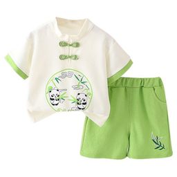 StyleCast x Revolte Boys Printed Mandarin Collar T-shirt with Shorts-43