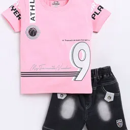 Cutopies Boys Printed Pure Cotton T-shirt With Shorts-picture-49