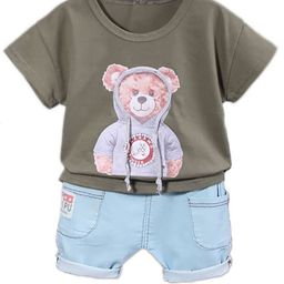 Bold N Elegant Kids Teddy Bear Printed Pure Cotton T-shirt with Shorts-image-27