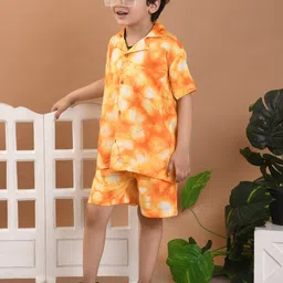 Superminis Boys Printed Pure Cotton T-shirt with Shorts-image-56