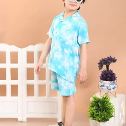 Superminis Boys Printed Pure Cotton T-shirt with Shorts-image-58