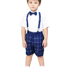 BAESD Boys Shirt & Shorts With Suspenders-image-3