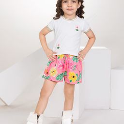 Peppermint Girls Round Neck Top with Shorts-image-99