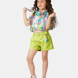 Peppermint Girls Conversational Printed Top With Shorts-image-9