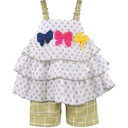 Wish Karo Girls Green & White Printed Top with Shorts-picture-13