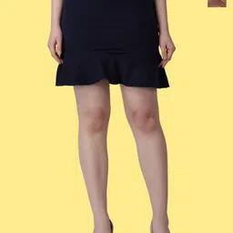 Popwings Pack Of 2 Abstract Printed Straight Above Knee Length Skirts-25