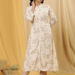 W Animal Printed Regular Kurta with Trousers-image-4