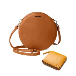 DailyObjects Multicoloured Leather Structured Sling Bag with Zip Wallet-3