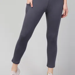 Apraa & Parma Women Grey Slim-Fit Cotton Ankle-Length Tights-picture-45