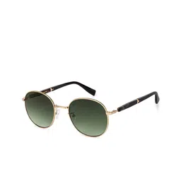 John Jacobs Unisex Green Lens & Gold-Toned Round Sunglasses with UV Protected Lens-51